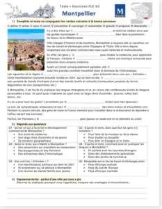 Read more about the article FREE French Reading Comprehension Worksheet – Montpellier 🏙️ (A2 Level, Printable PDF)