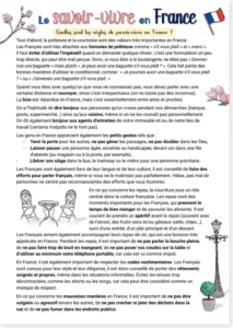 Read more about the article French Reading Comprehension: Le Savoir-Vivre en France (French Etiquette – A2-B1)