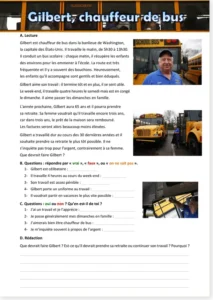 Read more about the article French Reading Comprehension: Bus Driver (Free Worksheet)
