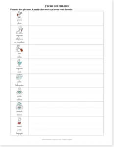 Read more about the article Write Simple Sentences in French – Free Printable PDF Worksheet