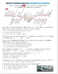 Read more about the article 🚆 RER A Public Transport French Worksheet – Reading a Real Metro Map (PDF)