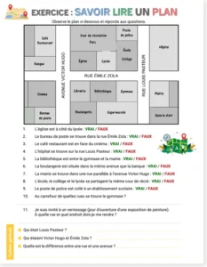 Read more about the article French City Map Reading Worksheet PDF