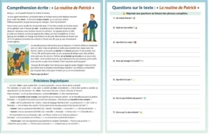Read more about the article Patrick’s Routine: French Reading Comprehension Worksheet A2-B1