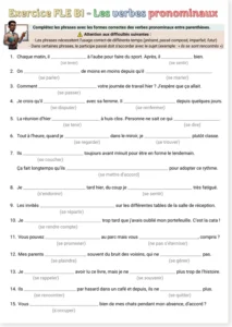 Read more about the article French Reflexive Verbs Worksheets A2 + B1 (with free PDF)