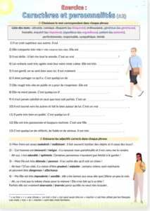Read more about the article French Character Traits and Personalities A2 Worksheet (with free PDF)