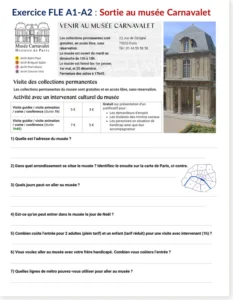 Read more about the article French Reading Comprehension A1-A2 – Trip to the Museum