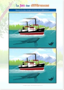 Read more about the article Boat Spot the Difference Worksheet – Find the 11 Differences