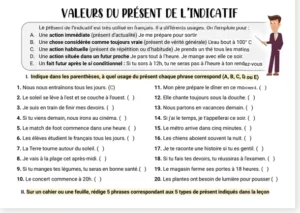 Read more about the article The 5 Uses of the French Present Tense – Worksheet