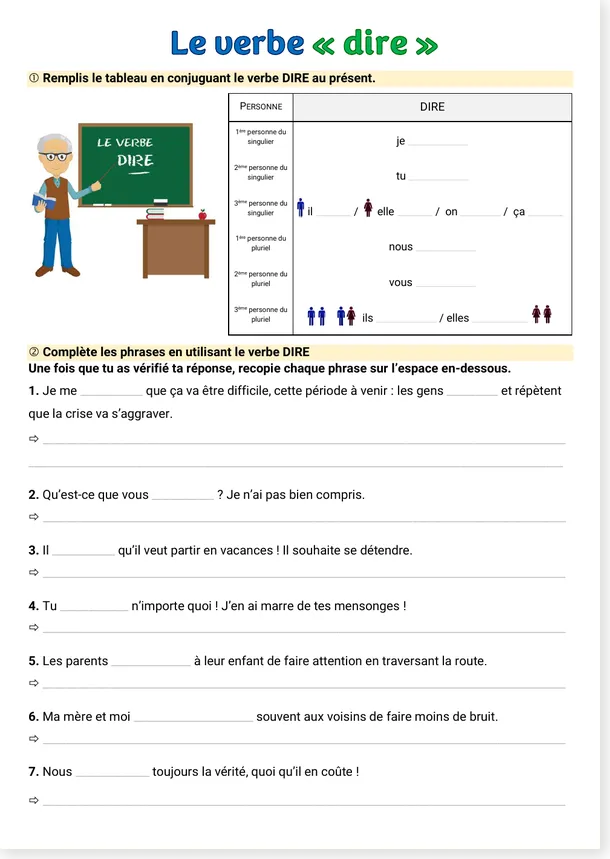 Read more about the article French Verb Dire Worksheet – Free Sample + Premium PDF and DOCX