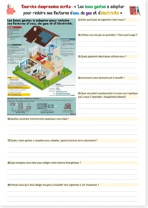 Read more about the article French Writing Exercise: Saving Energy Bills (Free PDF)