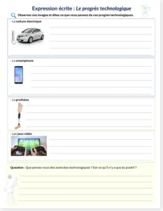 Read more about the article French Technological Progress Writing Worksheet (A2-B1 – with free PDF)