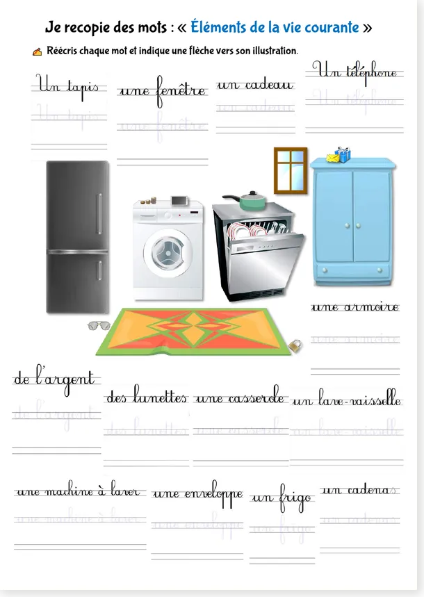 Read more about the article French Everyday Life Words Copywork Worksheet (with Free PDF)