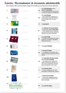 Read more about the article French Administrative Documents Worksheet – PDF + DOCX