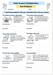 Read more about the article Grade 2 Multiplication Worksheet – Problems (with free PDF)