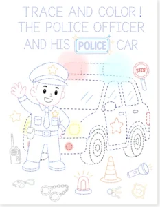Read more about the article Police Officer and Police Car Tracing Worksheet for Preschool
