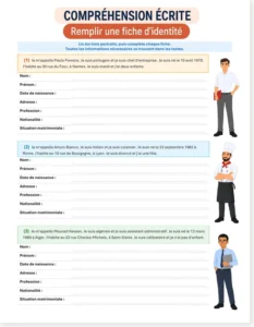 Read more about the article French Reading Worksheet: Filling Out an ID Form (A1-A2, Free PDF)