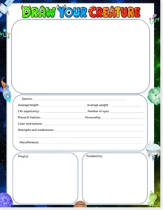 Read more about the article Draw Your Creature – Creative Writing Worksheet (Free PDF)