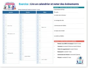 Read more about the article French A1-A2 Worksheet – Fill in a Calendar (Free Printable)